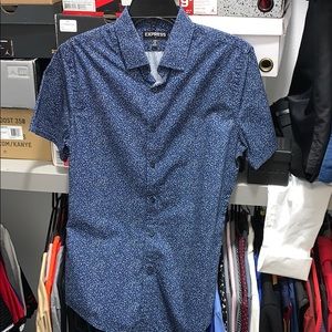 Express shirt sleeve button up size Small